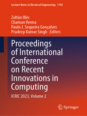 cover image of Proceedings of International Conference on Recent Innovations in Computing